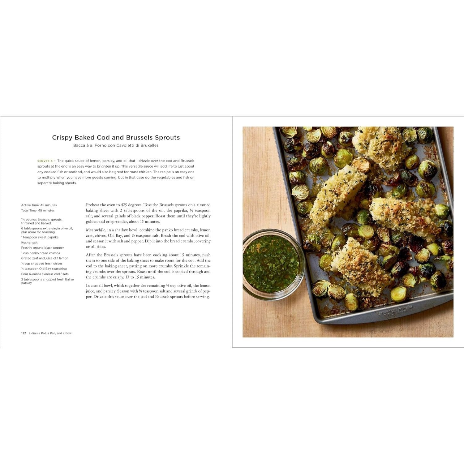 Lidia's a Pot, a Pan, and a Bowl: Simple Recipes for Perfect Meals: A Cookbook (Spiral Bound)
