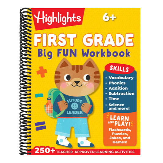 First Grade Big Fun Workbook: First Grade Workbook with 256 Pages of Activities for Reading Comprehension, Math, Science and More to Build Essential S (Highlights Big Fun Activity Workbooks) (Spiral Bound)