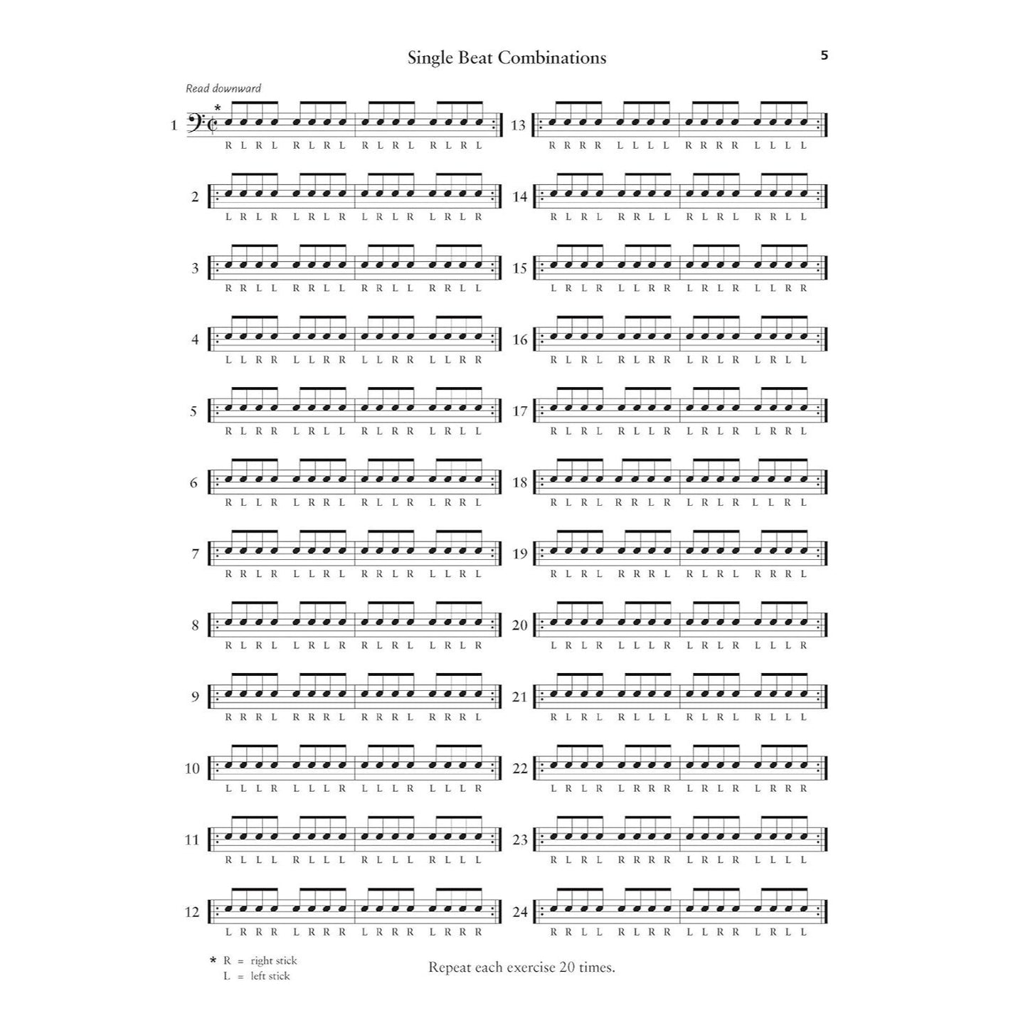 Stick Control: For the Snare Drummer (Spiral Bound)