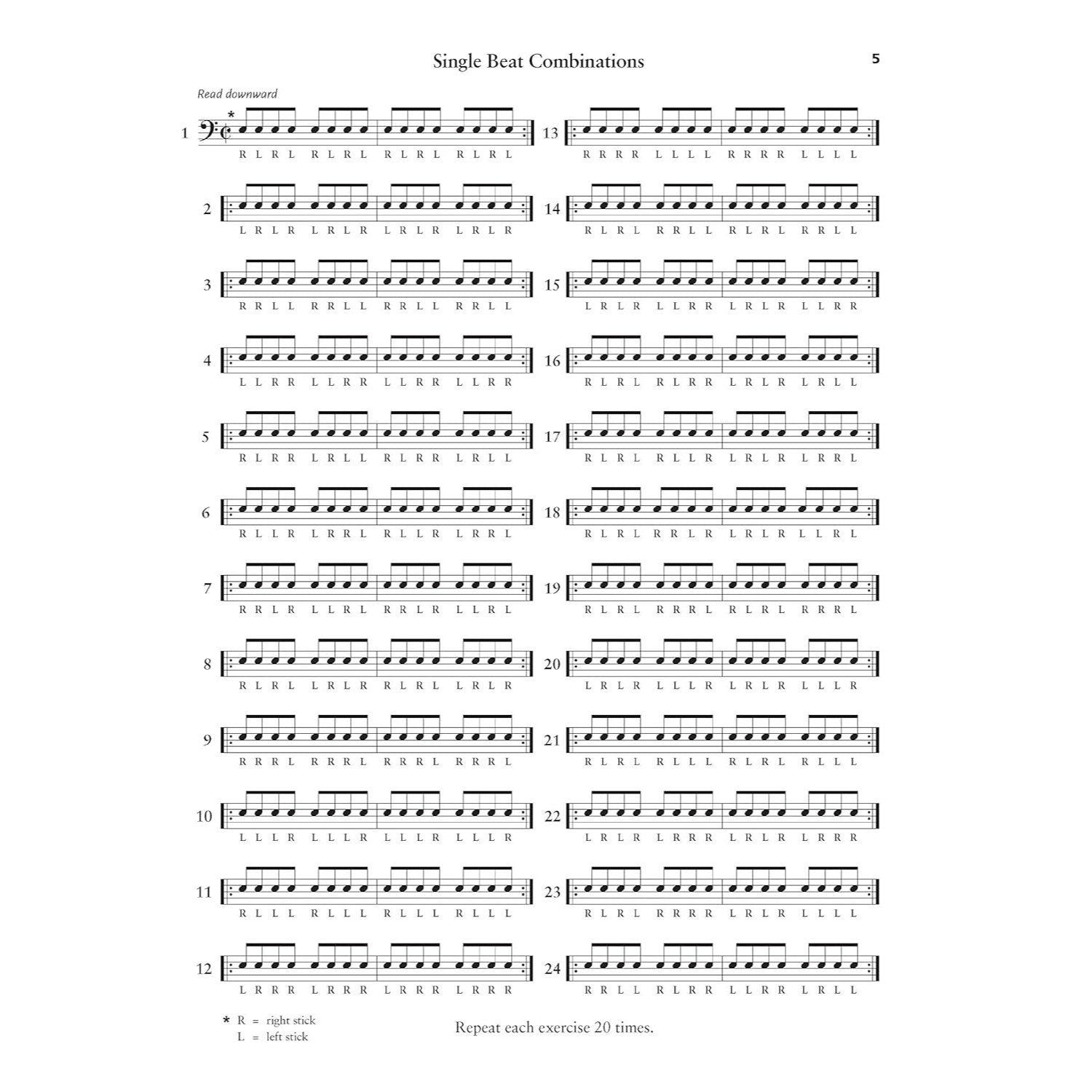 Stick Control: For the Snare Drummer (Spiral Bound)
