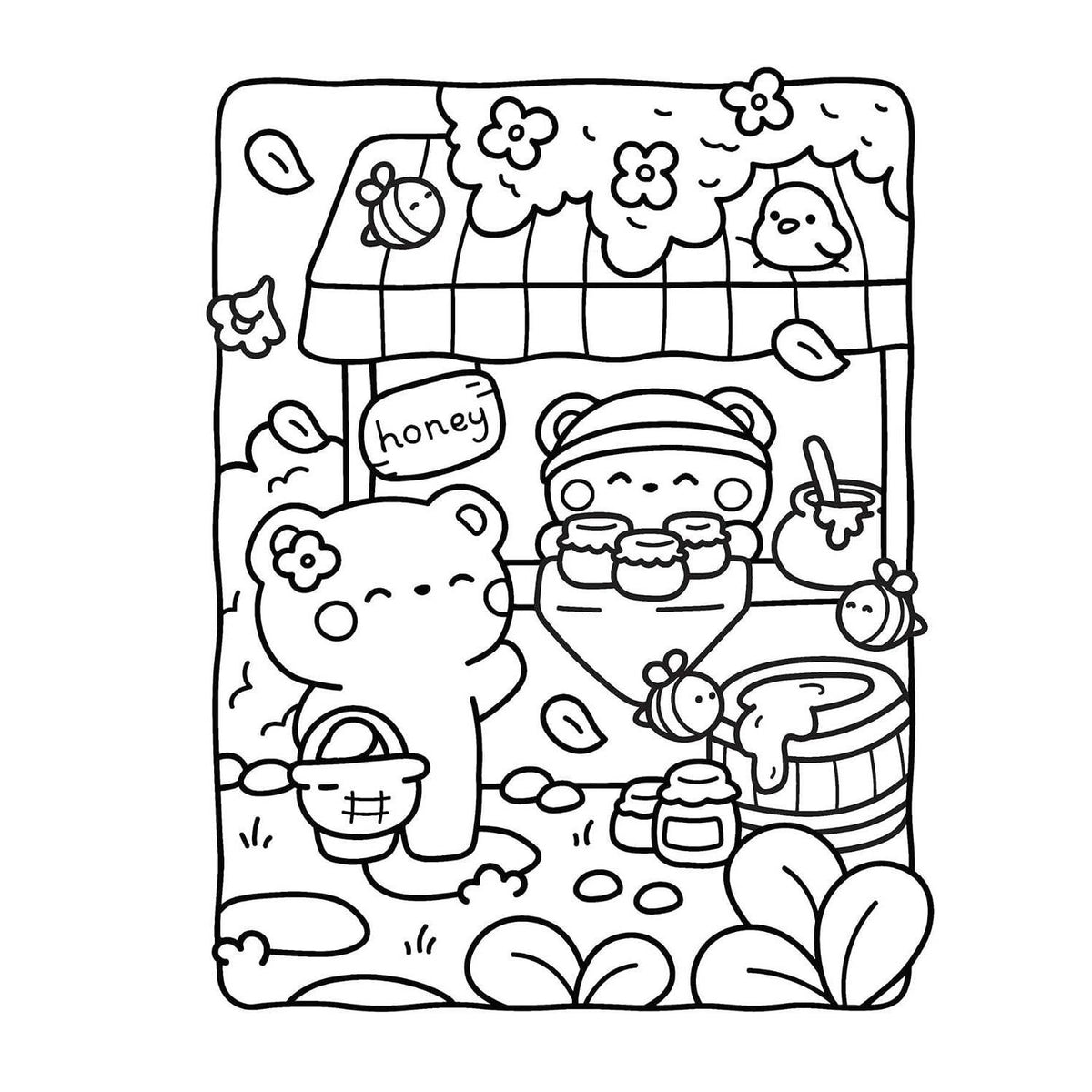 Cozy Springtime Glow-In-The-Dark Coloring