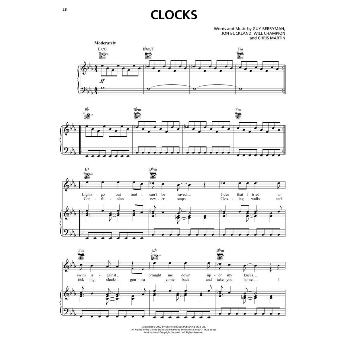 Coldplay Sheet Music Collection Piano Vocal Guitar Songbook 32 Popular Hits Including Viva La Vida Yellow Fix You and More Hal Leonard Music Book for