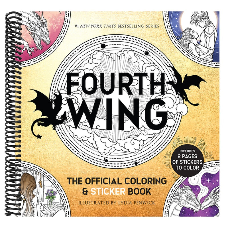 Fourth Wing: The Official Coloring & Sticker Book (Includes 2 Pages of Stickers to Color)