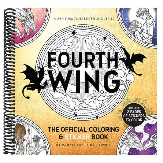 Fourth Wing: The Official Coloring & Sticker Book (Includes 2 Pages of Stickers to Color)