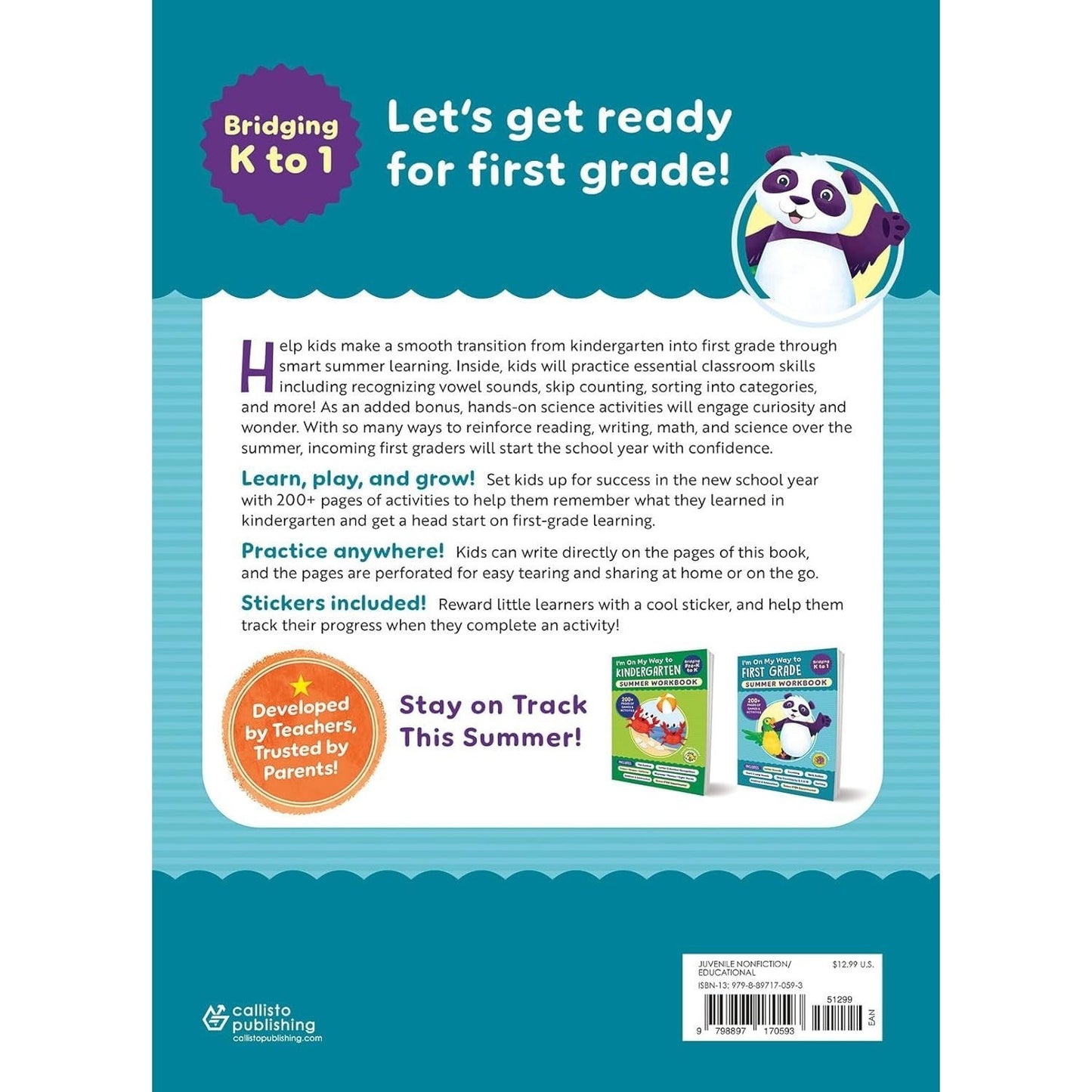 I'm on My Way to First Grade Summer Workbook: 200+ Pages of Games & Activities