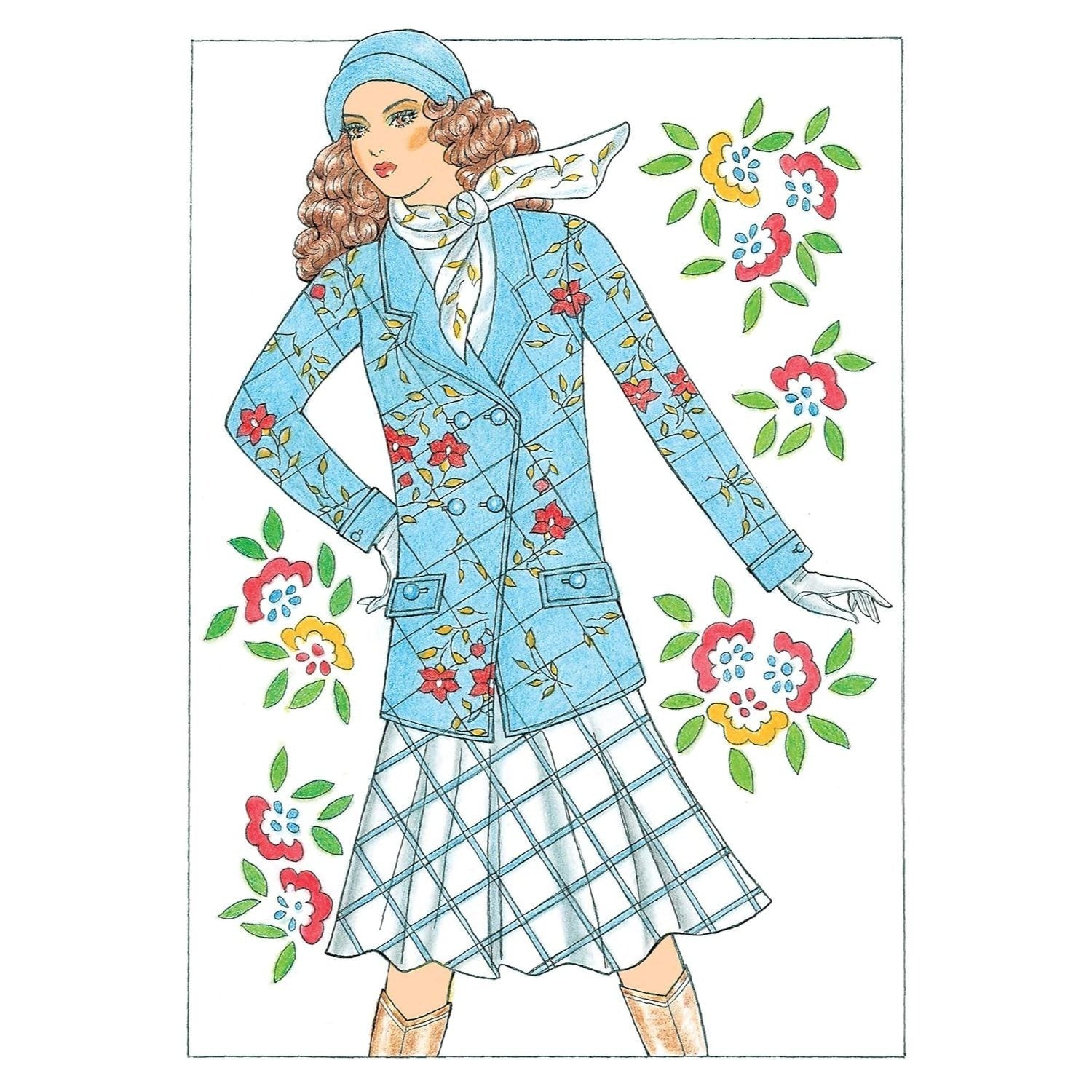 Creative Haven Fabulous Fashions of the 1970s Coloring Book