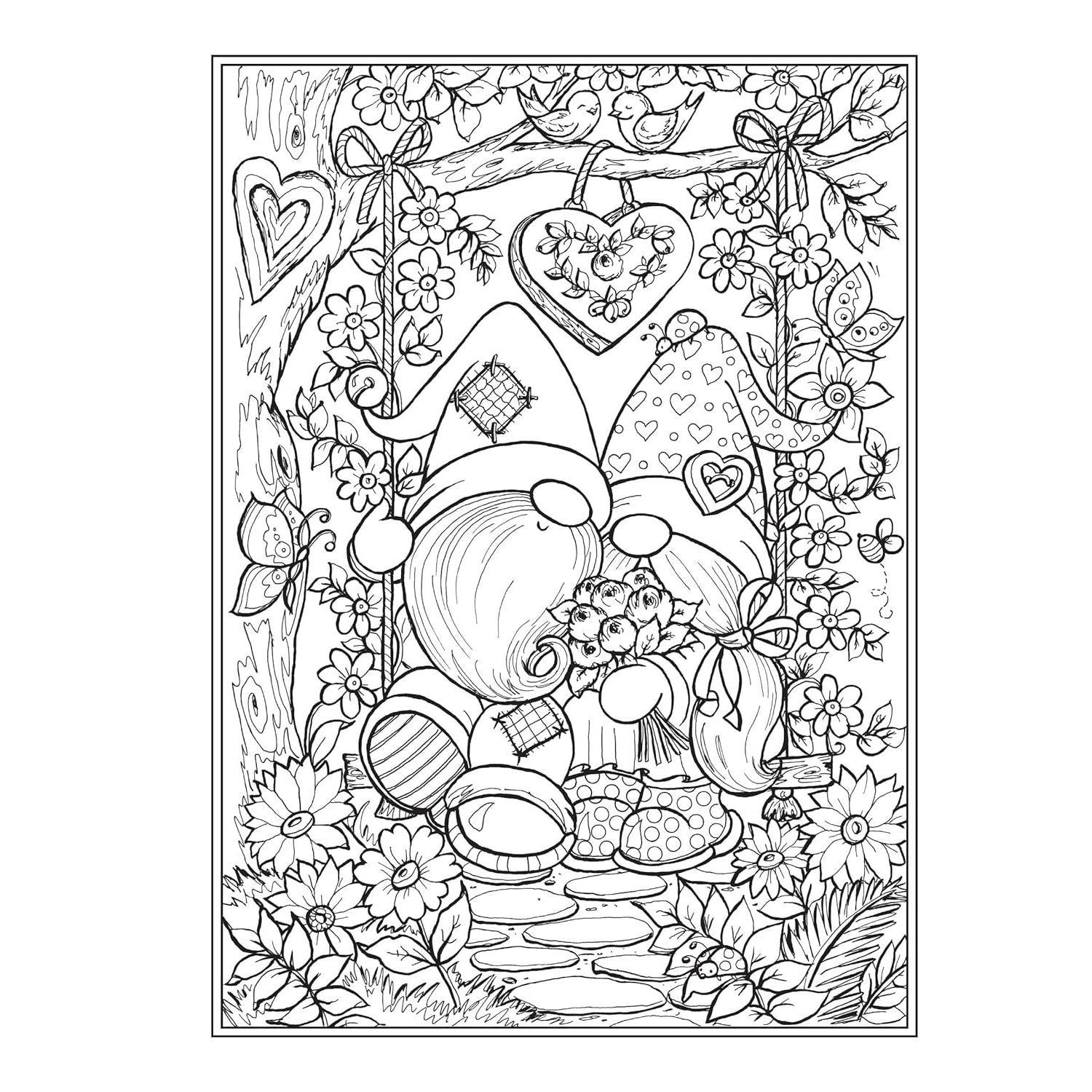 Creative Haven Gnome Sweet Gnome Coloring Book (Spiral Bound)
