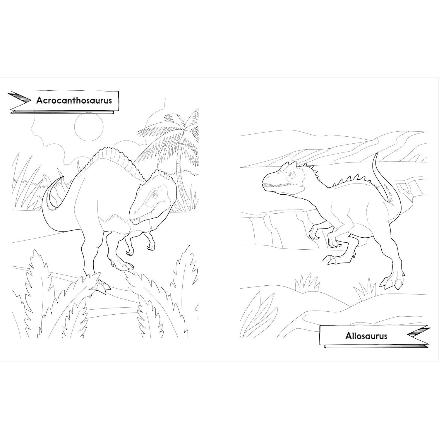 Awesome Dinosaurs Coloring Book for Kids: Ages 4-8