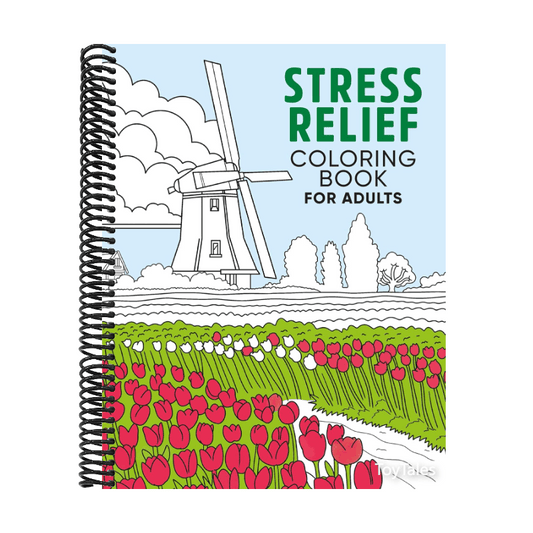 Stress Relief Coloring Book for Adults (Spiral Bound)