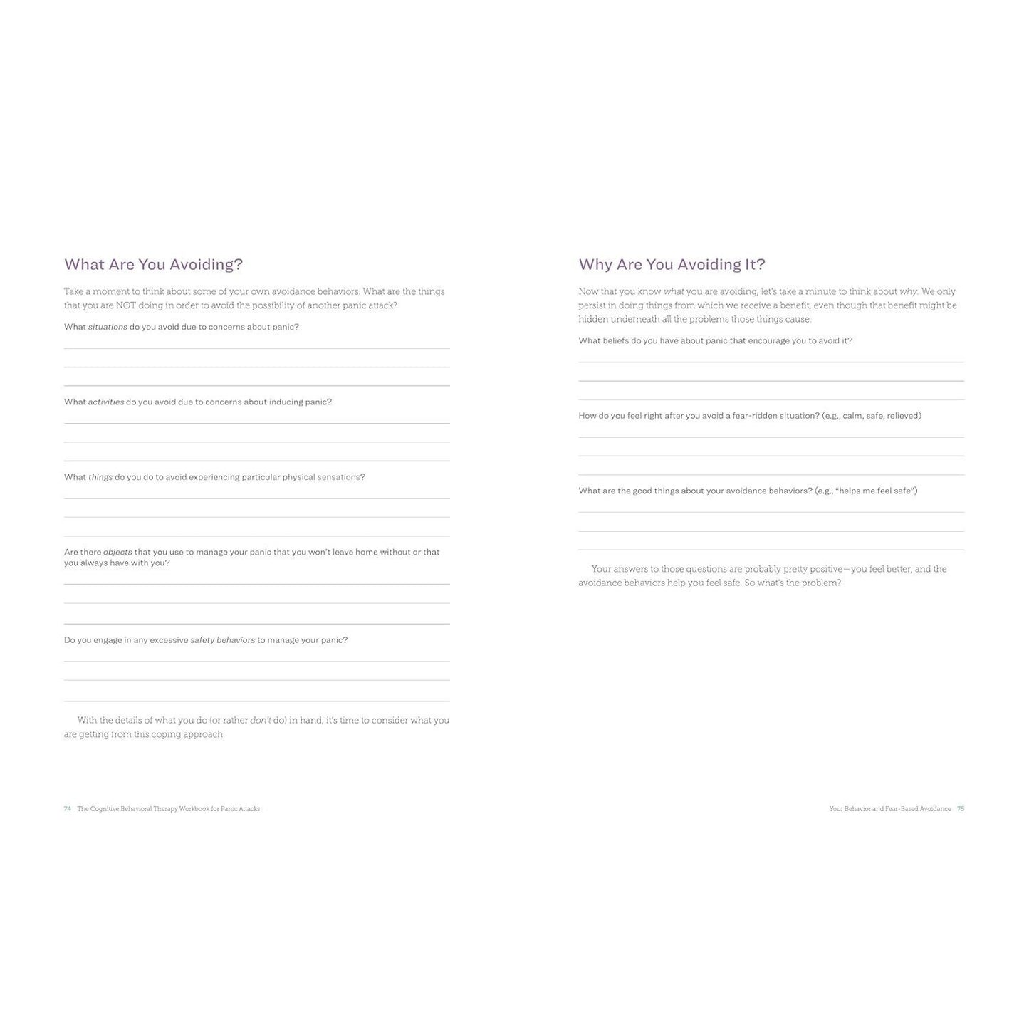 The Cognitive Behavioral Therapy Workbook for Panic Attacks