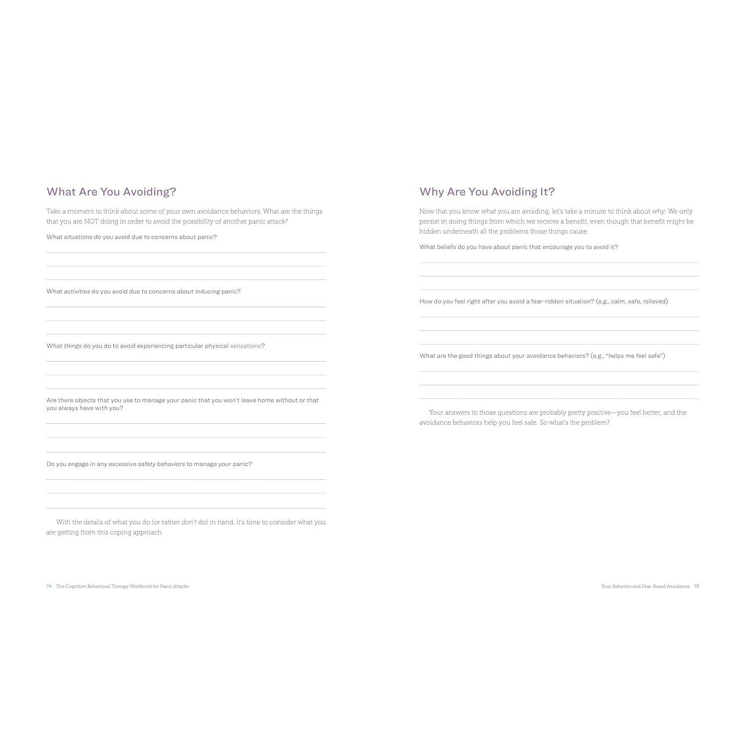 The Cognitive Behavioral Therapy Workbook for Panic Attacks