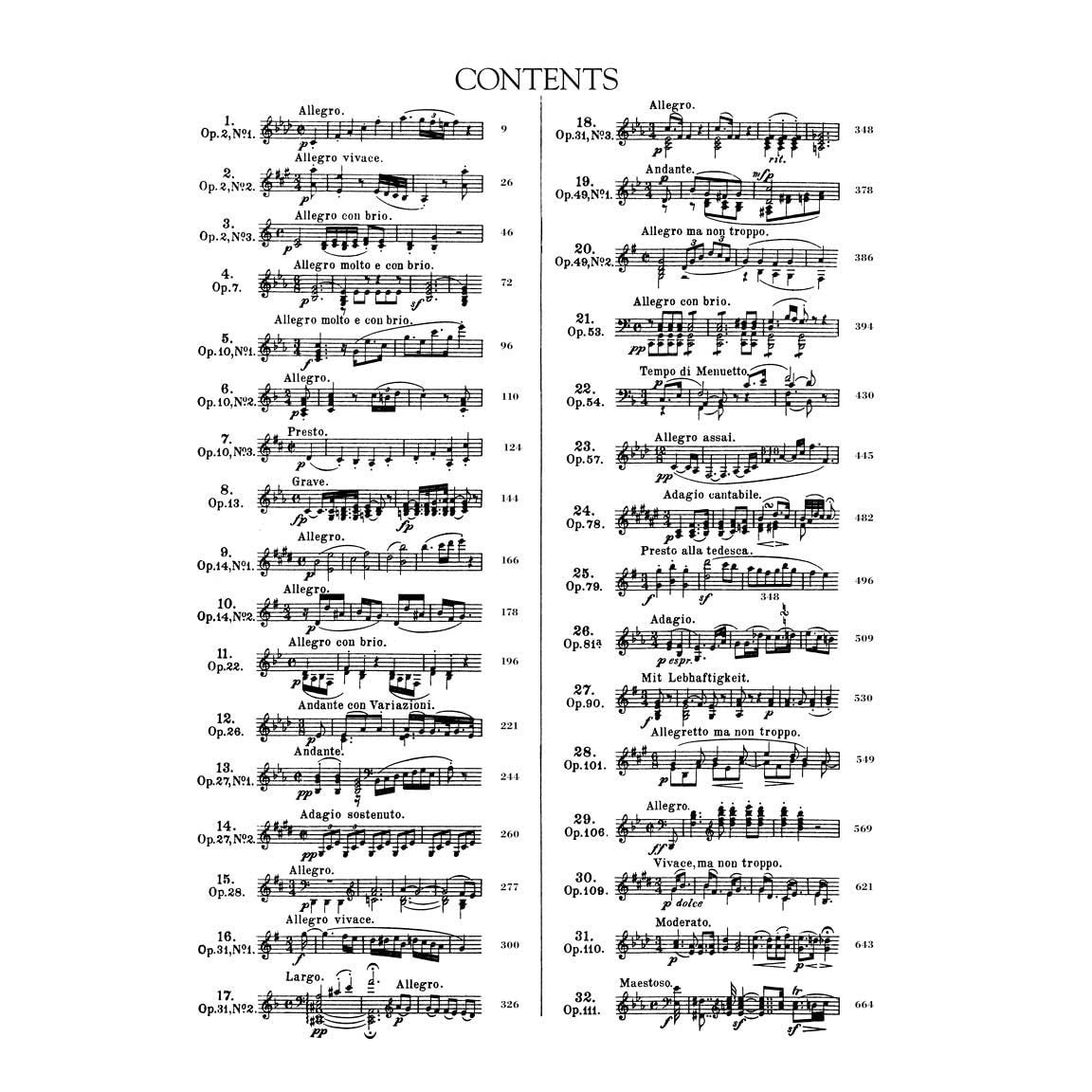 Complete Piano Sonatas - Beethoven Piano Book with All 32 Sonatas - Classical Piano Book That Includes Volumes 1 and 2 of Beethoven Sonatas