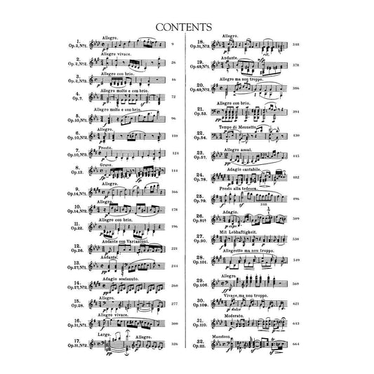 Complete Piano Sonatas - Beethoven Piano Book with All 32 Sonatas - Classical Piano Book That Includes Volumes 1 and 2 of Beethoven Sonatas