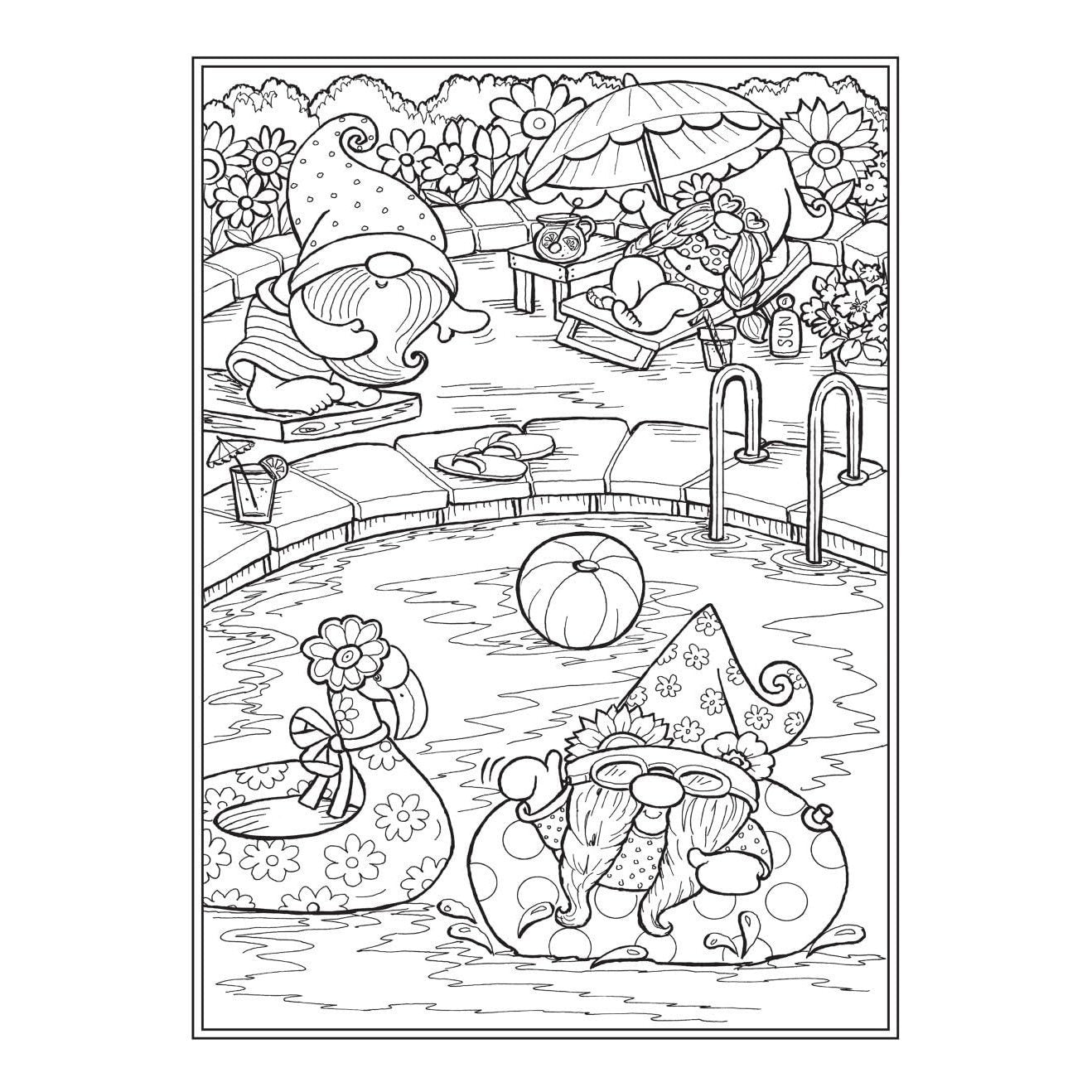 Whimsical Gnomes Coloring Book
