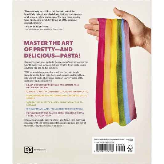 Danny Loves Pasta: 75+ Fun and Colorful Pasta Shapes, Patterns, Sauces, and More (Spiral Bound)