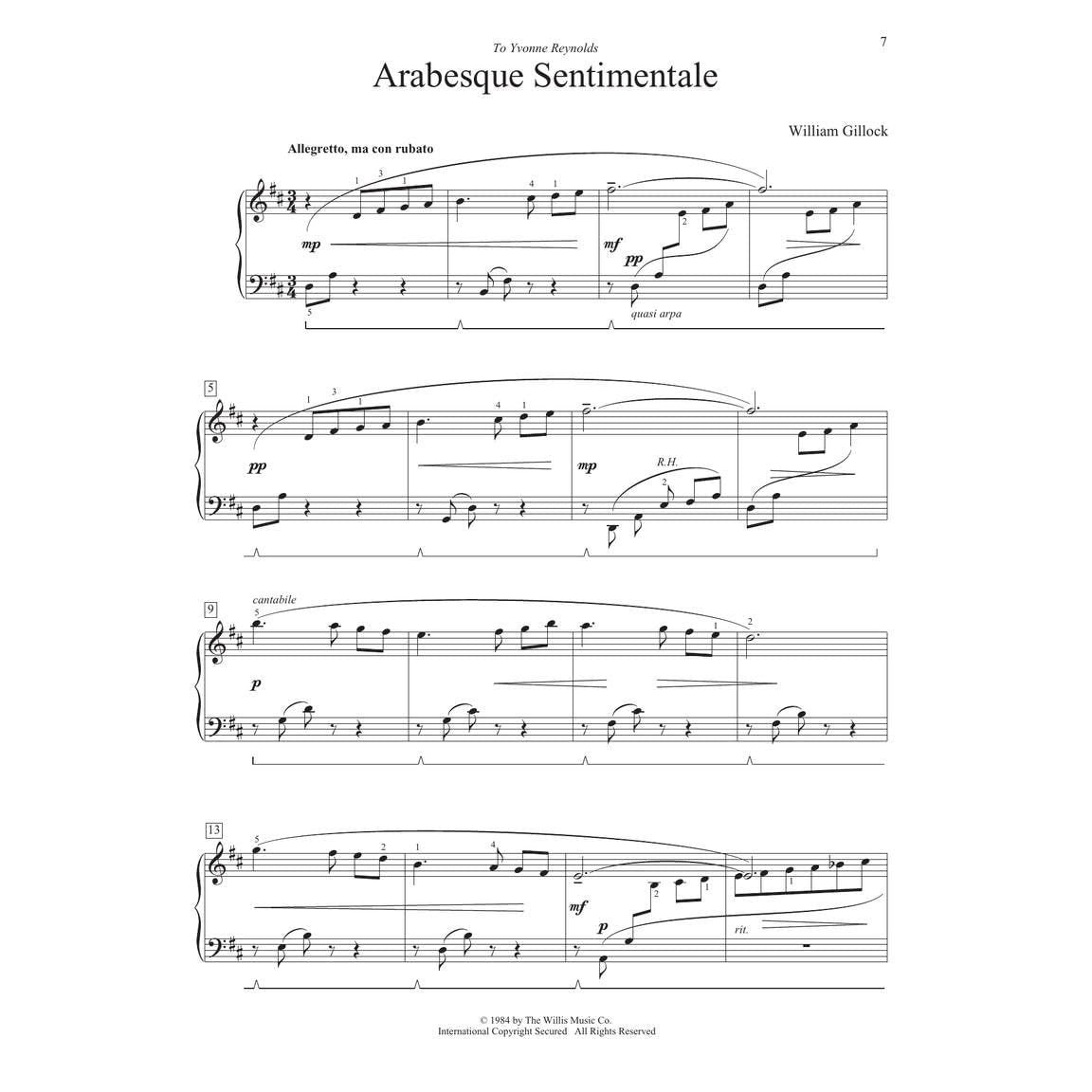 William Gillock Recital Collection: Intermediate to Advanced Level - Piano Sheet Music Book with Ove