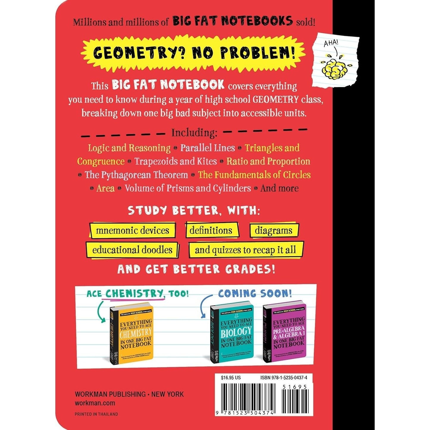 Everything You Need to Ace Geometry in One Big Fat Notebook (Big Fat Notebooks) (Spiral Bound)