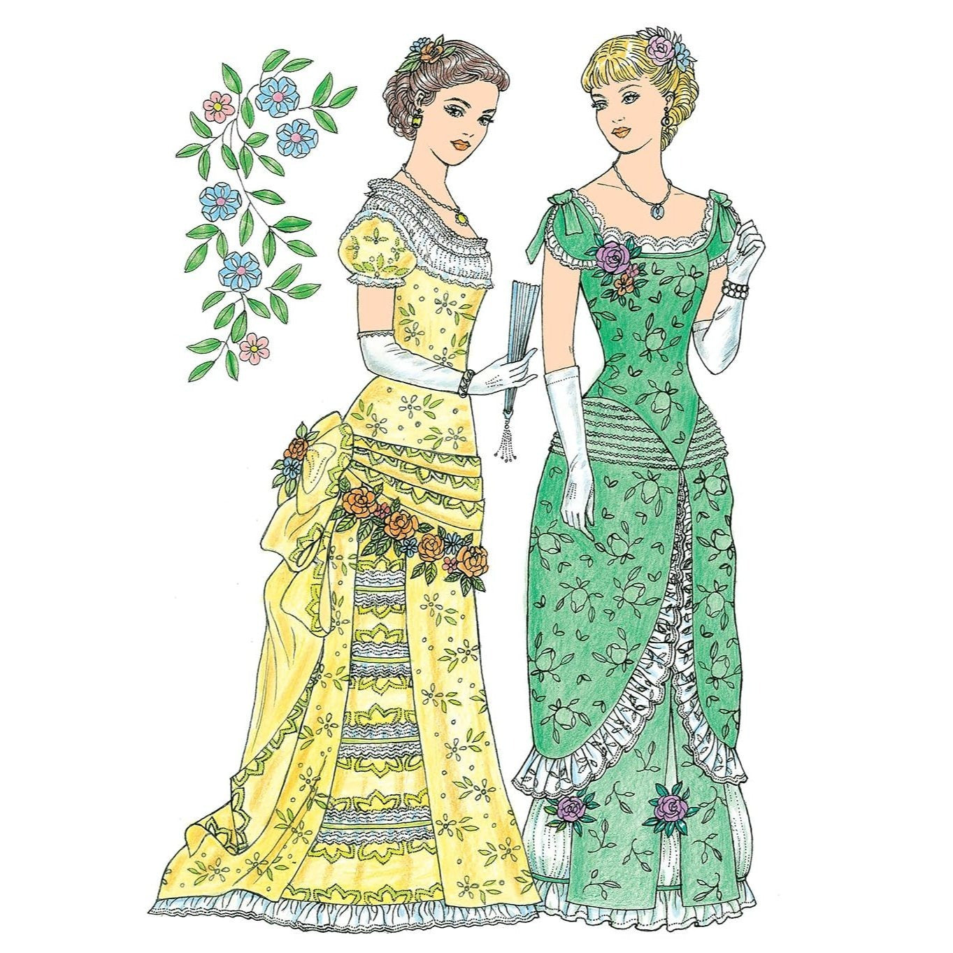 Creative Haven Victorian Gowns Coloring Book