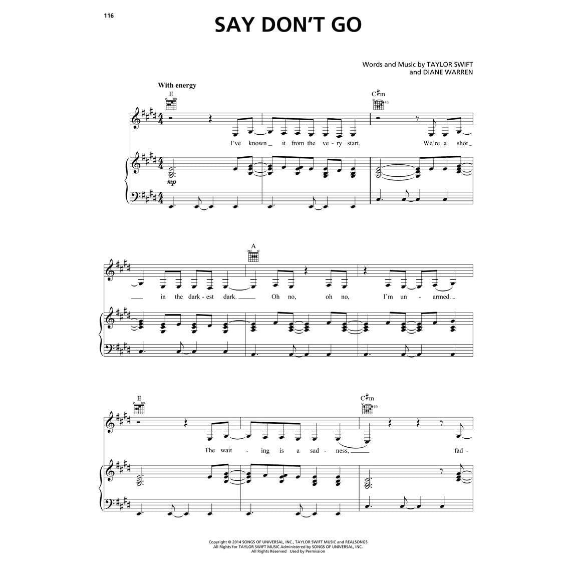 Taylor Swift - 1989 (Taylor's Version): Piano/Vocal/Guitar Songbook (Spiral Bound)