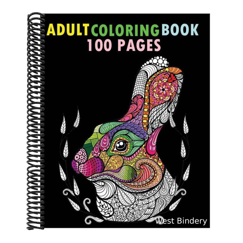 Adult Coloring Book: 100 Pages: Stress Relieving Animal Designs
