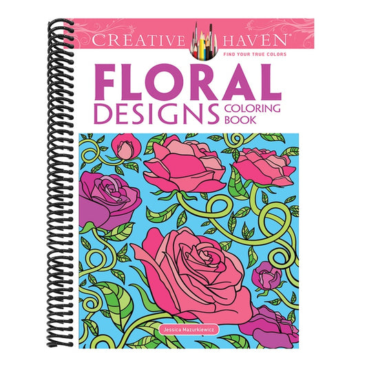 Creative Haven Floral Designs Coloring Book (Green)