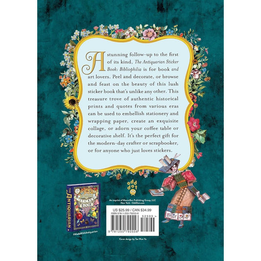 The Antiquarian Sticker Book: Bibliophilia: Over 1,000 Exquisite & Erudite Stickers