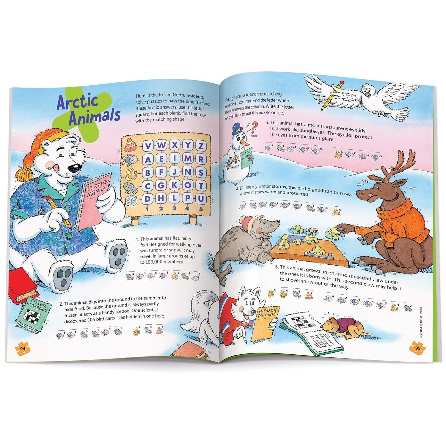 Winter Puzzles: Over 100 Snowy Puzzles, Brainteasers, Mazes, Matching Games and Winter-Themed Crafts for Kids (Highlights Puzzlemania Activity Books) (Spiral Bound)