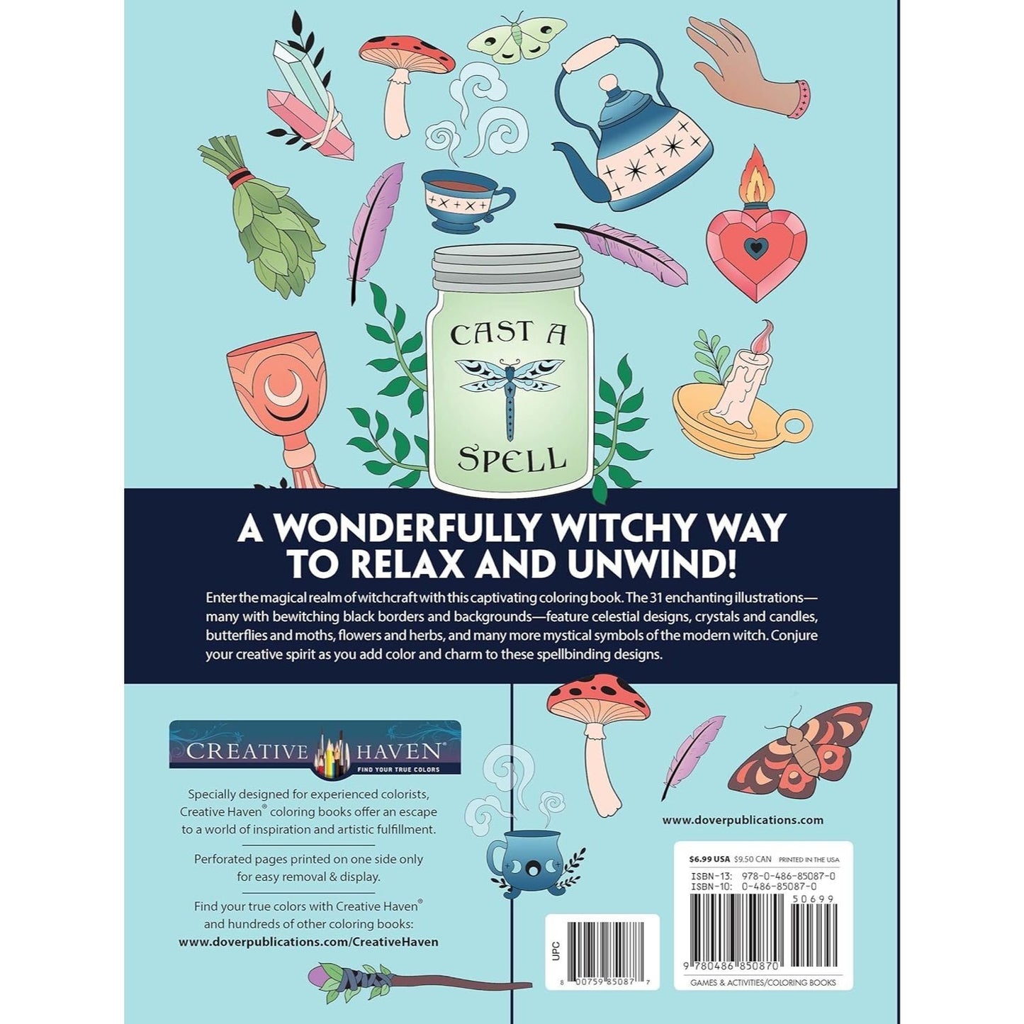 Creative Haven Witchcraft Coloring Book: Spellbinding Designs