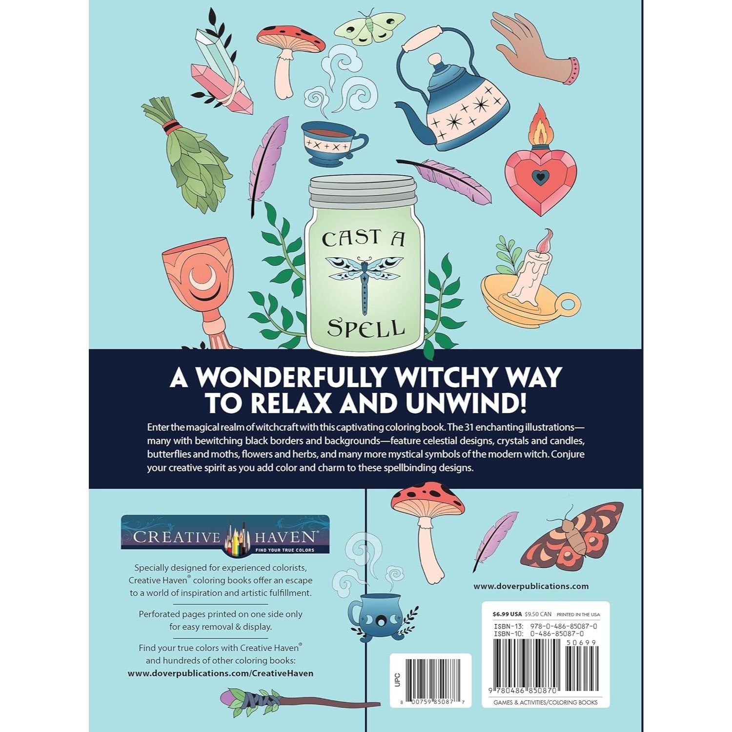 Creative Haven Witchcraft Coloring Book: Spellbinding Designs