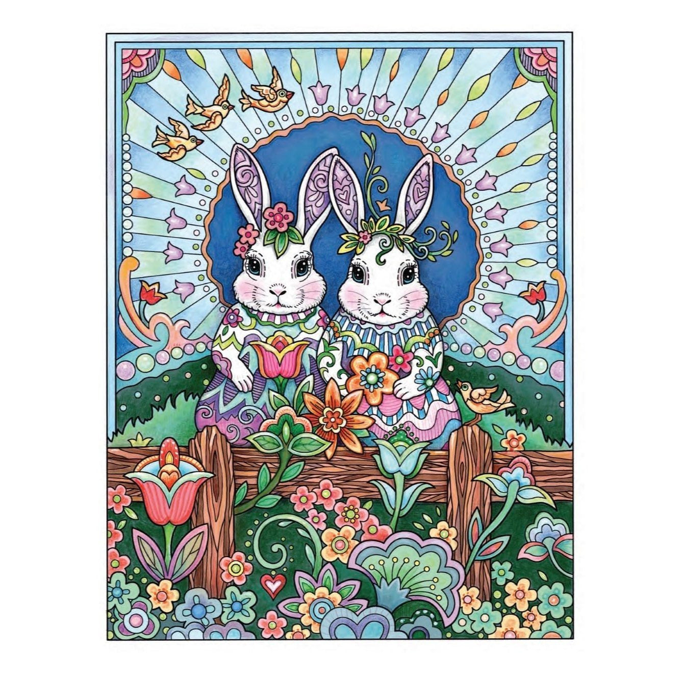 Creative Haven Boho Bunnies Coloring Book