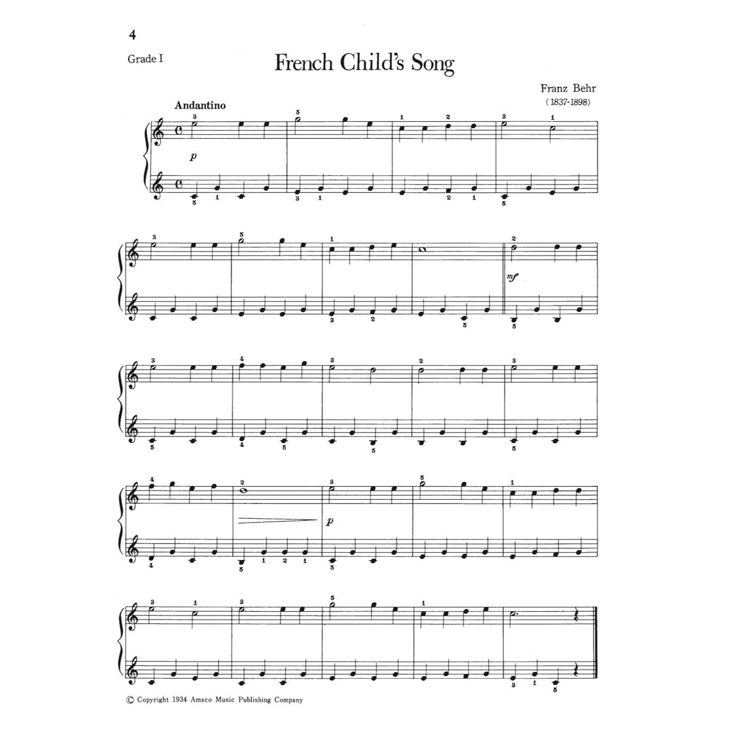 Piano Pieces for Children (Everybody's Favorite Series, No. 3) - Beginner Piano Book for Kids with 100 Compositions - Popular Piano Sheet Music
