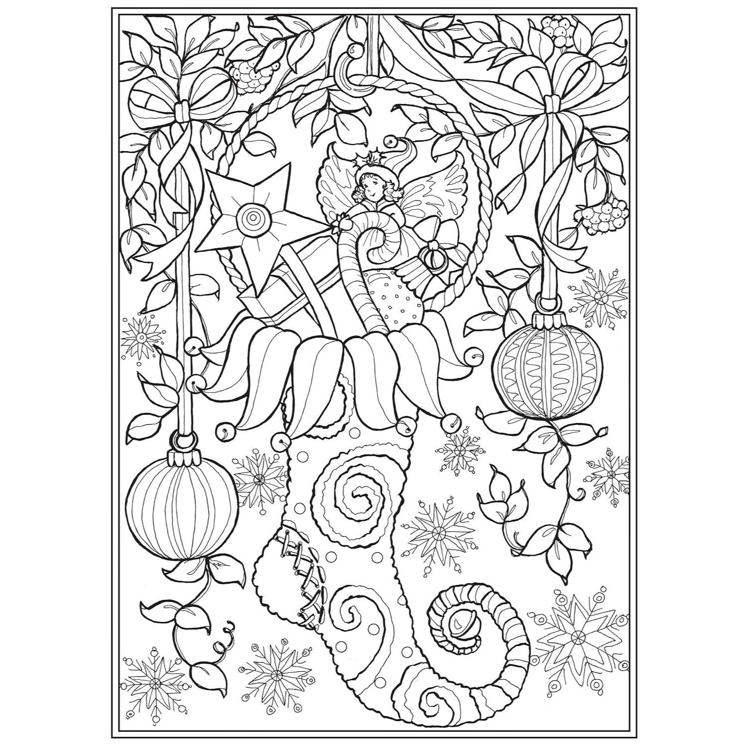 Creative Haven Enchanted Christmas Coloring Book