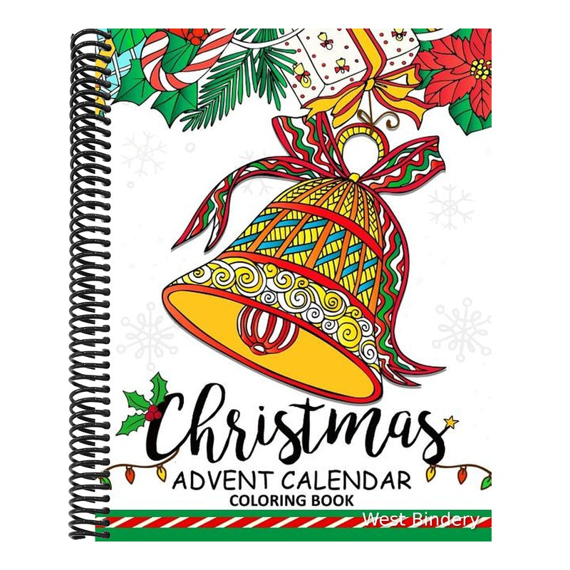 Christmas Advent Calendar Coloring Book.: Adult Coloring Book