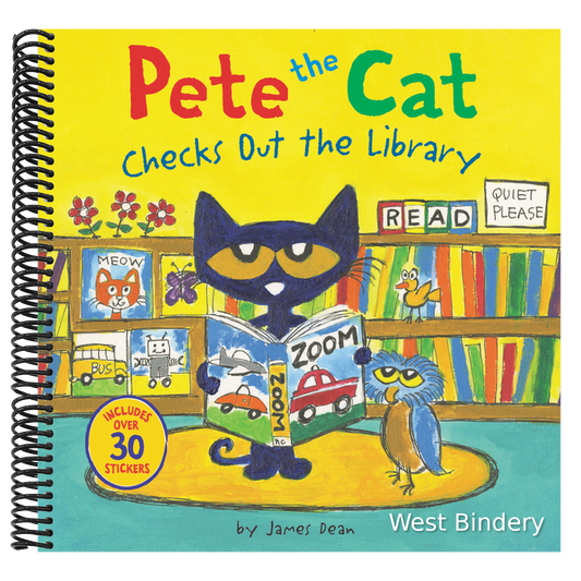 Pete the Cat Checks Out the Library: Includes Over 30 Stickers!
