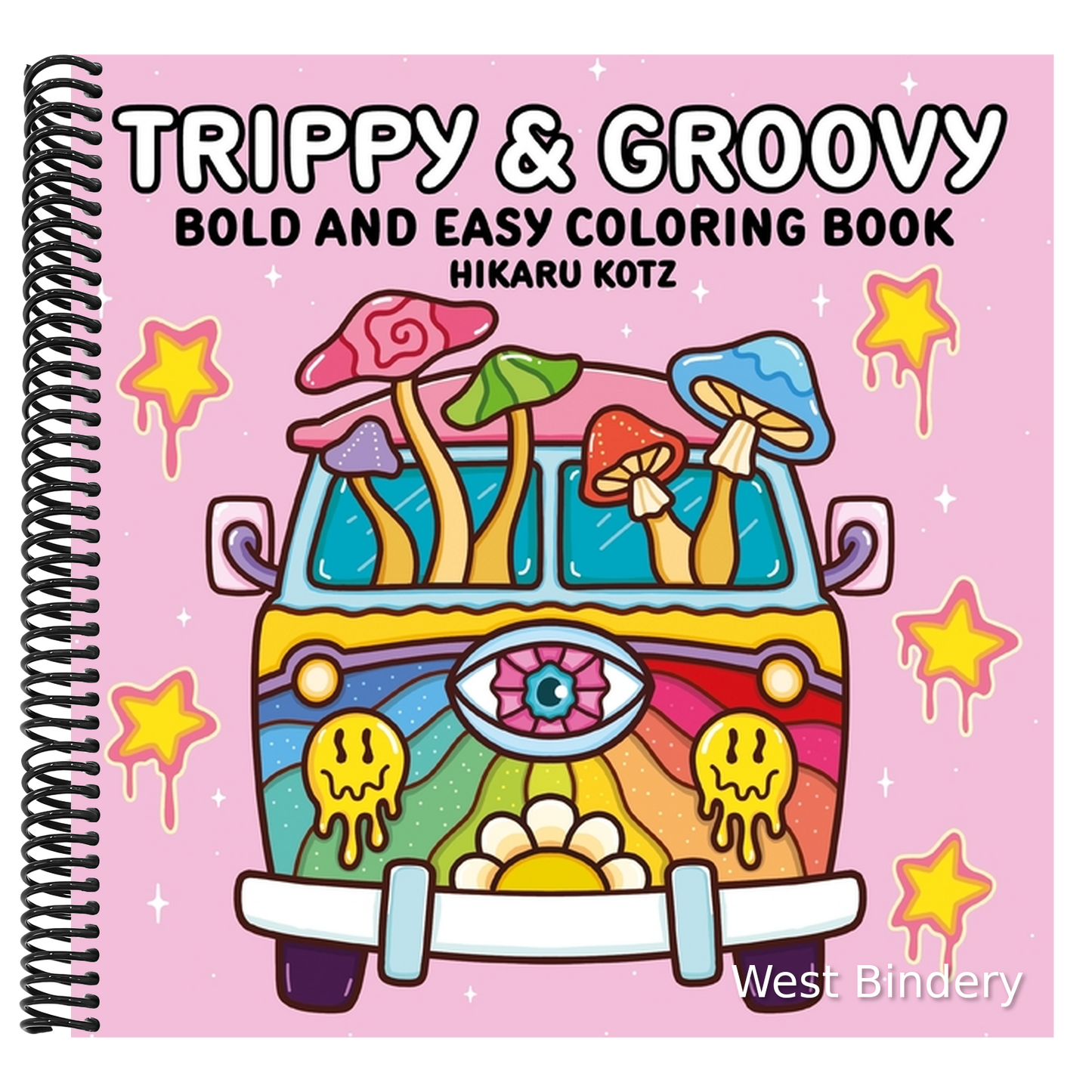 Trippy & Groovy: Bold and Easy Coloring Book