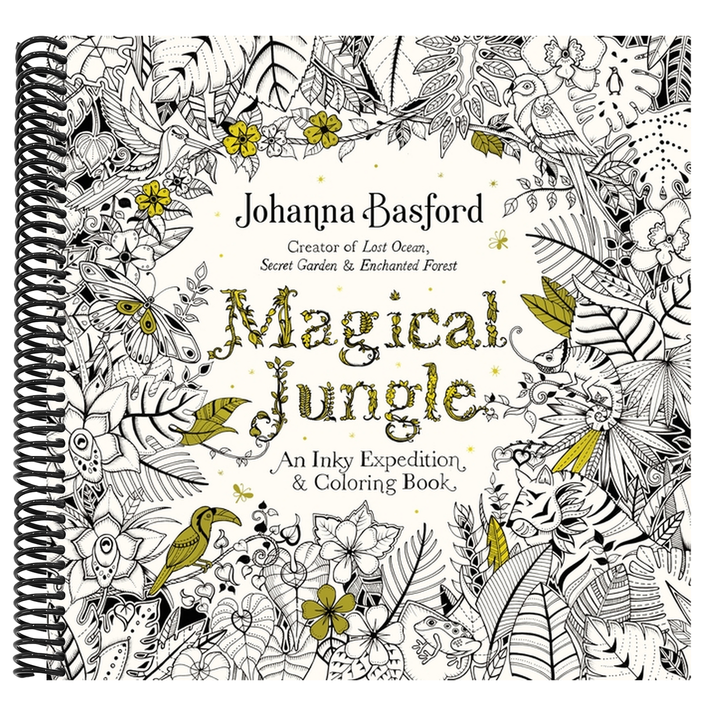 Magical Jungle: An Inky Expedition and Coloring Book for Adults (Spiral Bound)
