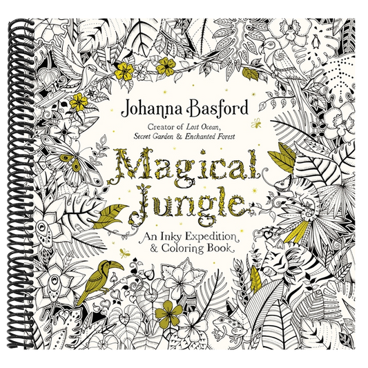 Magical Jungle: An Inky Expedition and Coloring Book for Adults (Spiral Bound)