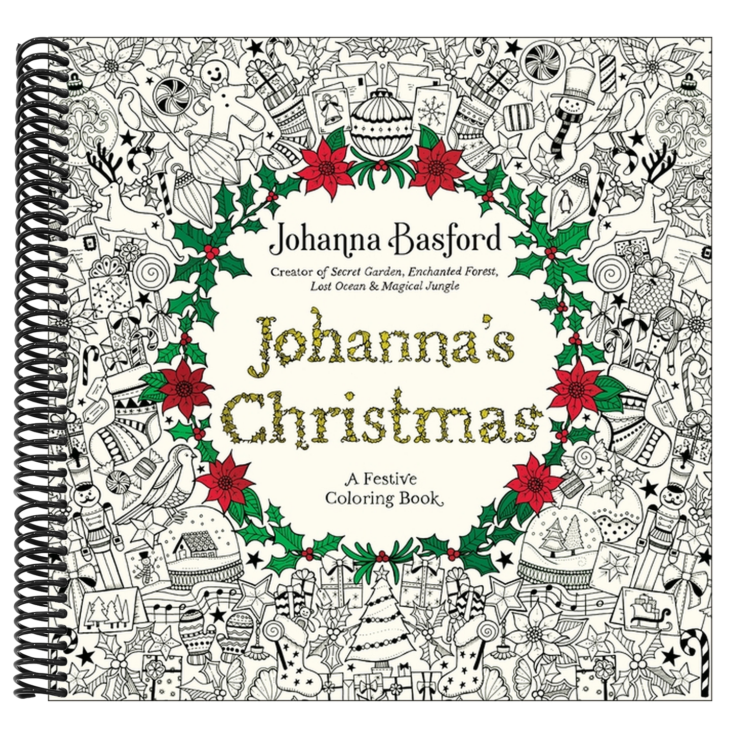Johanna's Christmas: A Festive Coloring Book for Adults (Spiral Bound)