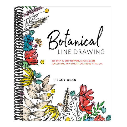 Botanical Line Drawing: 200 Step-By-Step Flowers, Leaves, Cacti, Succulents, and Other Items Found in Nature (Spiral Bound)