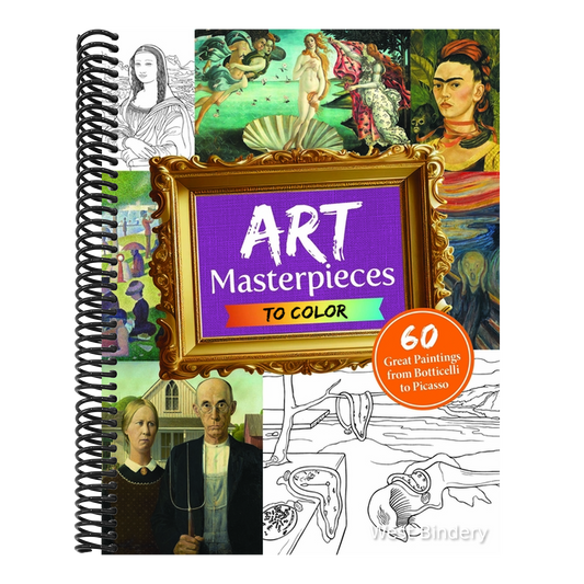 Art Masterpieces to Color: 60 Great Paintings from Botticelli to Picasso