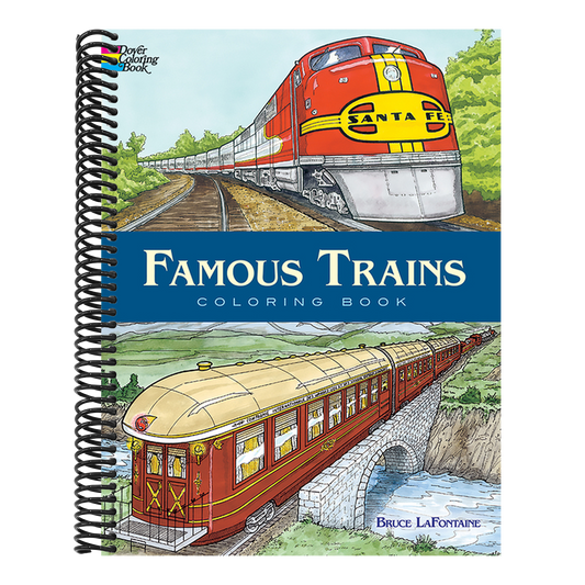 Famous Trains Coloring Book