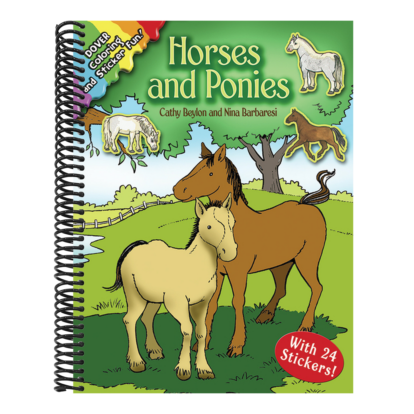 Horses and Ponies: Coloring and Sticker Fun: With 24 Stickers! [With 24 Stickers]