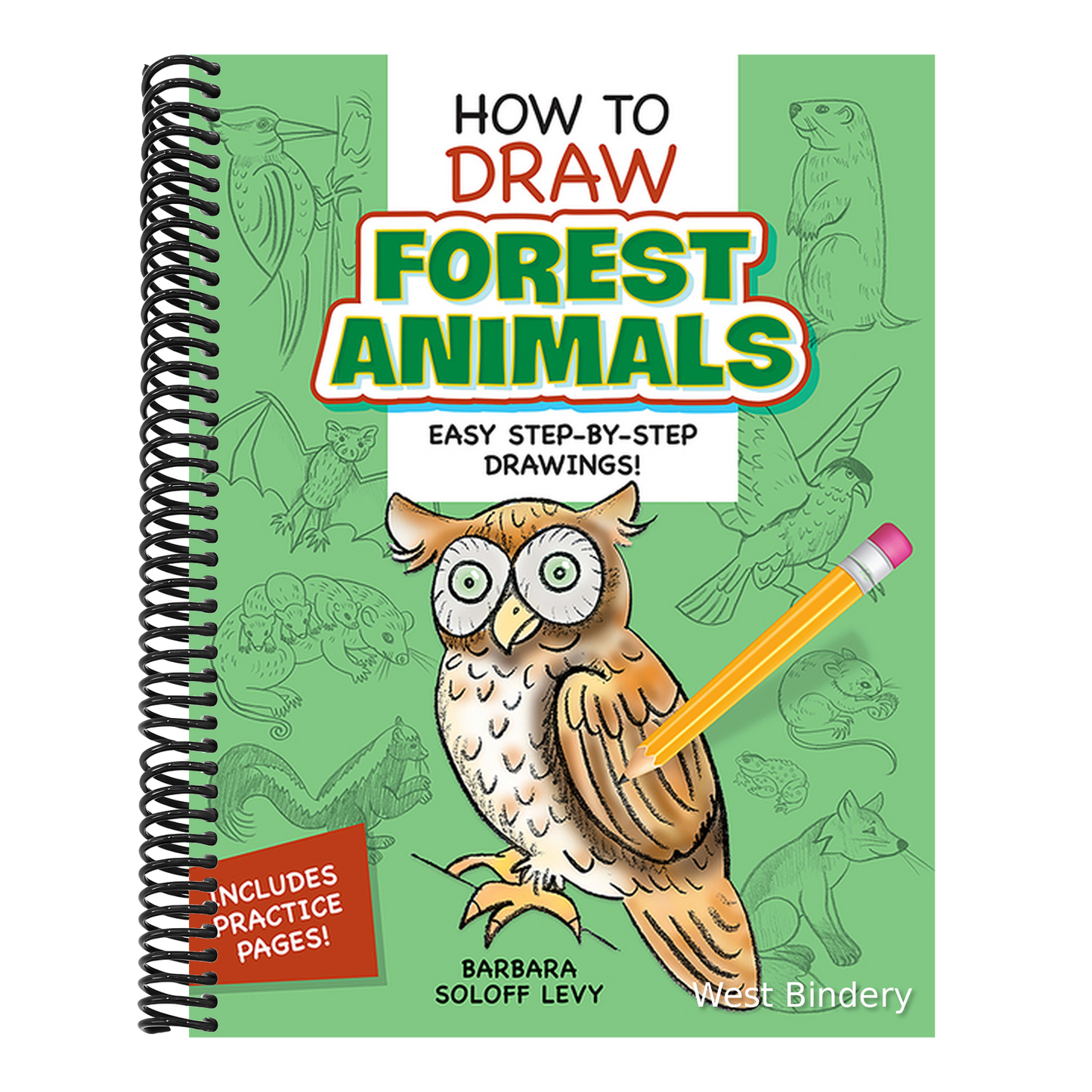 How to Draw Forest Animals: Step-By-Step Drawings! (Green)
