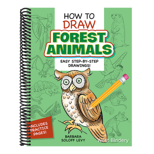 How to Draw Forest Animals: Step-By-Step Drawings! (Green)