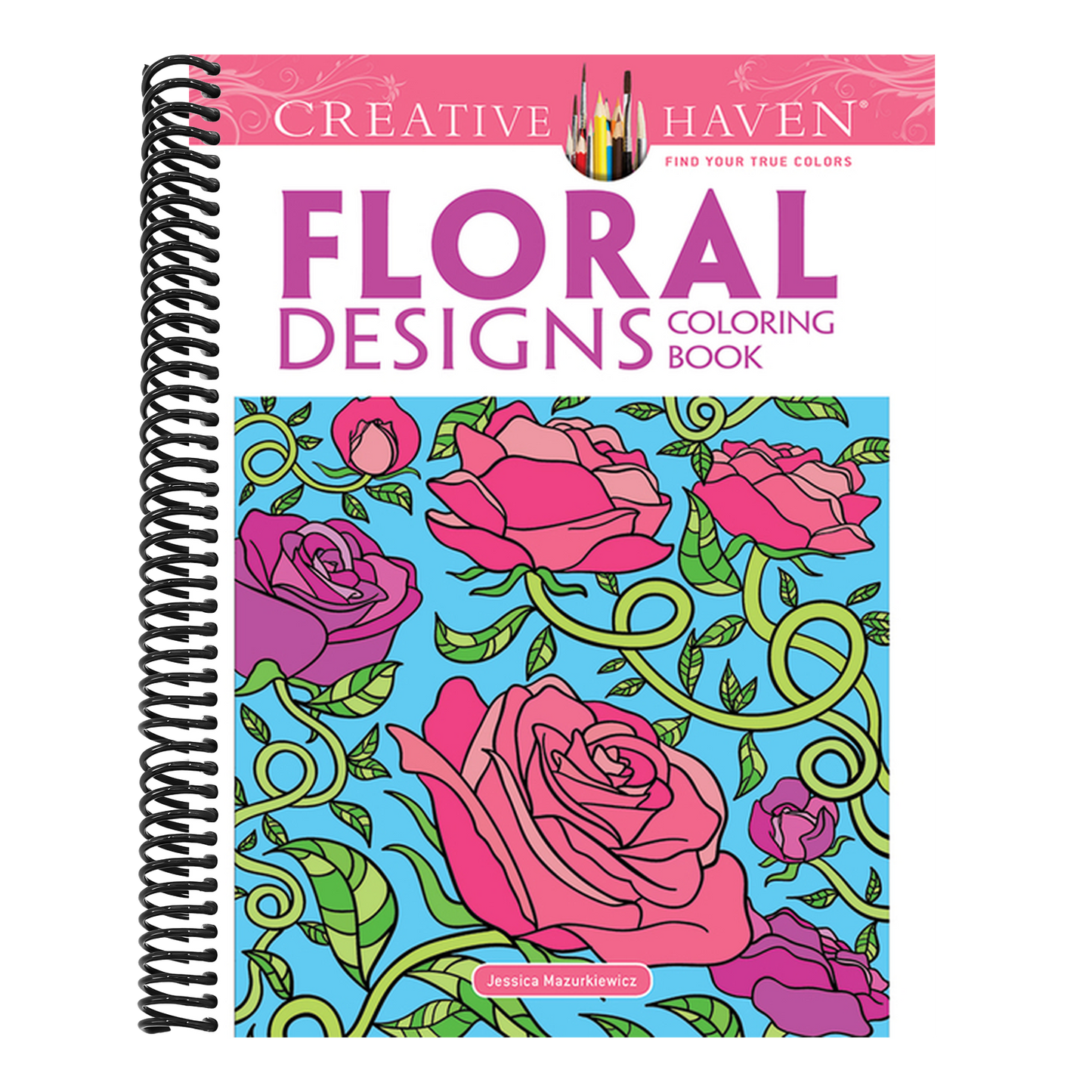 Creative Haven Floral Designs Coloring Book (Green)