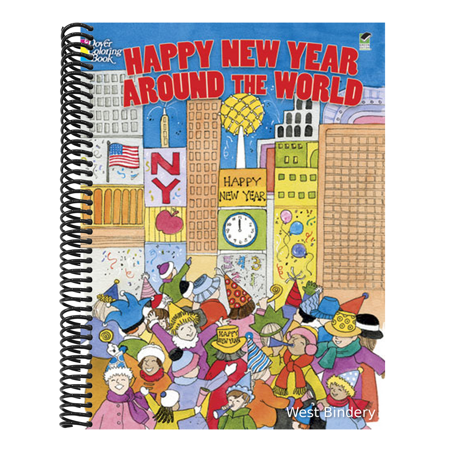 Happy New Year Around the World Coloring Book (Green)