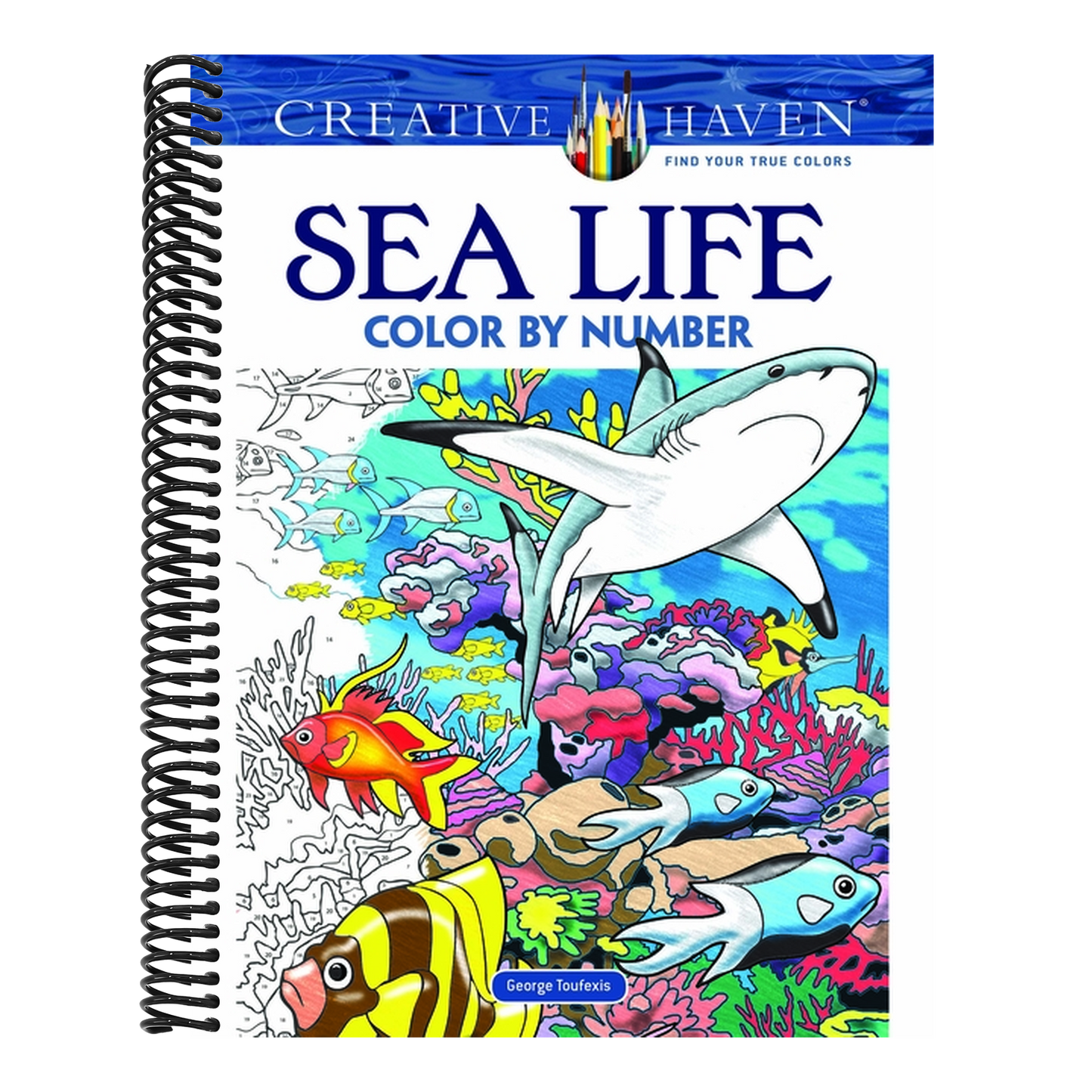 Creative Haven Sea Life Color by Number Coloring Book
