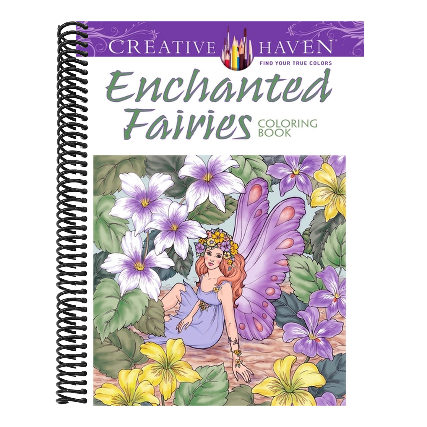 Creative Haven Enchanted Fairies Coloring Book