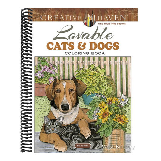 Creative Haven Lovable Cats and Dogs Coloring Book (First Edition, First)