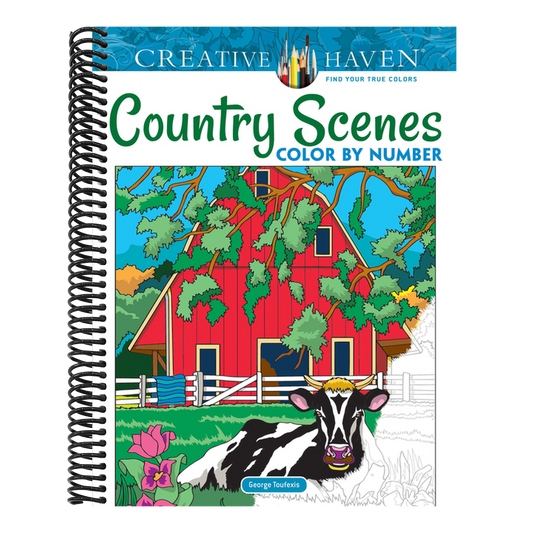 Creative Haven Country Scenes Color by Number Coloring Book